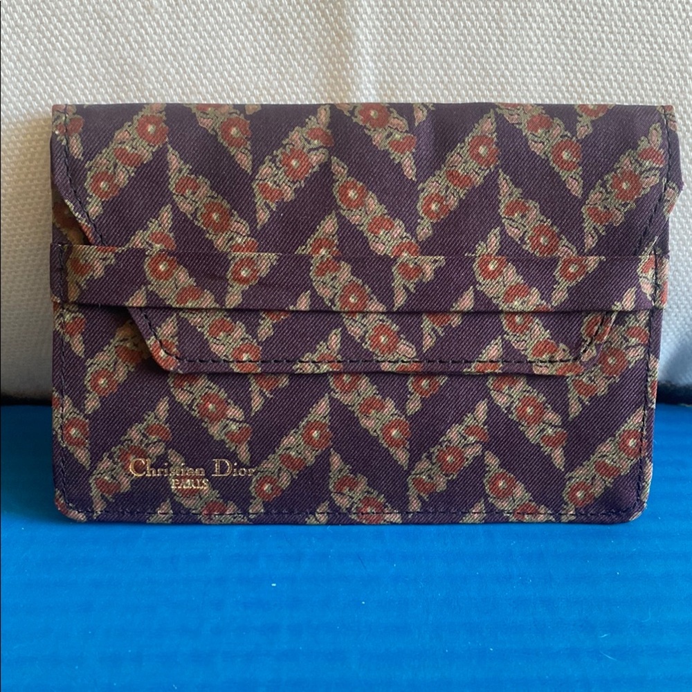 NWOT Dior Purple and Red Chevron Card Holder